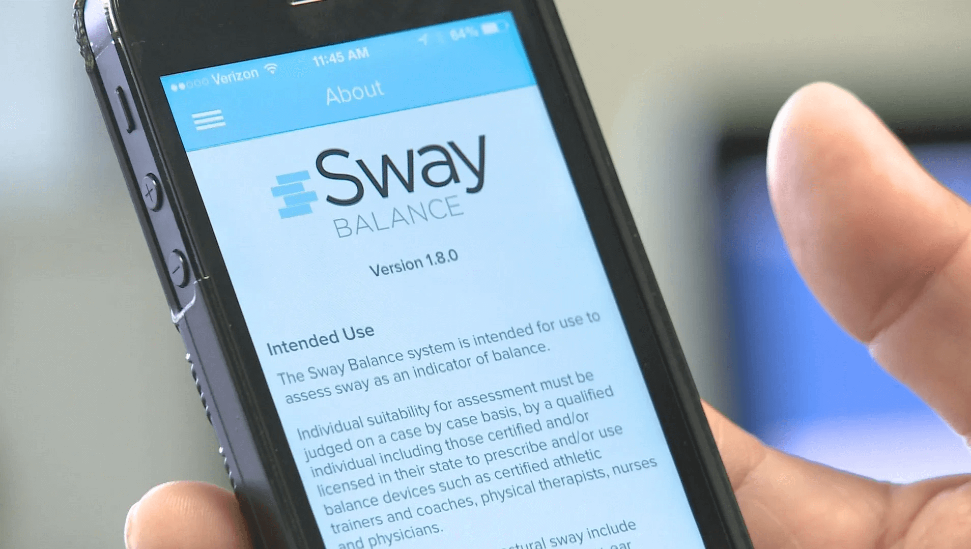 sway concussion and balance management app